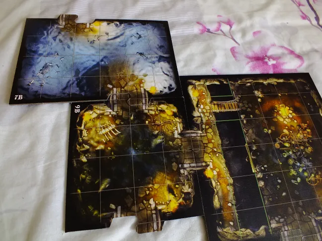 Dungeon tiles showing icy caves and underground corridors